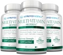 Approved Science Multi-Vitamin - with Full-Spectrum B-Vitamins, Green Tea, Lutein, Lycopene, Zeaxanthin, BioPerine - 180 Capsules - 3 Month Supply