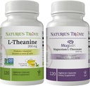Nature's Trove L-Theanine Supplement 200mg & Magtein Magnesium L-Threonate Supplement 2000 Mg – Sleep, Calm & Stress Relief Bundle