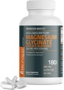 Bronson Magnesium Glycinate 200mg High Absorption Chelated Buffered Gentle On The Stomach Non-GMO, 180 Vegetarian Capsules