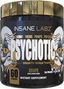 Insane Labz Psychotic Gold, High Stimulant Pre Workout Powder, Extreme Lasting Energy, Pumps and Endurance with Beta Alanine, DMAE Bitartrate, NO Booster (60 Servings, Grape)