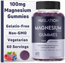 Magnesium Citrate Gummies 100mg 60 Servings. Mixed Berry Flavor Magnesium Supplement. Calm Magnesium Gummies for Adults, Pure Magnesium Calm Gummies. Sleep, Mood & Muscle Functions Support