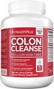 Health Plus Colon Cleanse Digestive Support | All Natural Daily Fiber for Toxin Elimination To Reduce Bloating | Supports Heart Health | 48 Ounces, 194 Servings