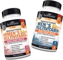 Daily Multivitamin for Women 50 & Over + Daily Multivitamin for Men 50 & Over - Supports Healthy Immune Response & Healthy Heart Function - Designed for Whole Body Health
