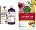 Garden of Life Organics Plant-Based Elderberry Immune Syrup 6.59 fl oz & Traditional Medicinals Throat Coat Organic Pectin Throat Drops, Lemon Ginger Echinacea, Soothes Sore Throats, 16ct.