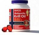 NYO3 Krill Oil Omega 3 Supplement 1000mg 90 Softgels EPA & DHA, Pure Antarctic Krill Oil with Astaxanthin and 56% Phospholipids Laboratory Tested