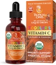 USDA Organic Toddler Vitamin C Drops | Organic Vitamin C Liquid Drops for Toddlers & Babies Ages 1-3 Years | Supports Healthy Immune System | Vegan | Non-GMO | Gluten Free | 60 Servings