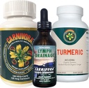 Carnivora Triple Play - Immune System Support, Lymph System Flush, and Enhancement for Joints and Digestion (Bundle with 1 Bottle Each of Carnivora Vegi-Caps, Lymph Drainage, and Turmeric)