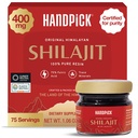 HANDPICK Himalayan Shilajit Resin | 75% Fulvic Acid, 85+ Trace Minerals | 100% Natural Supplement, 30 Grams | Non GMO, Gluten Free, Sugar Free | High Dosage of Energy of Men & Women | 400mg