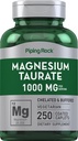 Piping Rock Magnesium Taurate | 1000mg | 250 Caplets | Chelated and Buffered | Vegetarian, Non-GMO, Gluten Free Supplement
