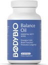 BodyBio Balance Oil - Omega 3 6 Supplement – Cold-Pressed Safflower & Flaxseed Oil – Supports Brain Function, Healthy Skin, and Mood