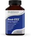 LifeSeasons Rest-ZZZ - Natural Sleep Support Supplement - Fall Asleep & Stay Asleep - Calms Nervous System - Ease Muscle Tension & Restlessness - Low Dose Melatonin GABA & Chamomile - 120 Capsules
