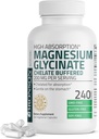 Bronson Magnesium Glycinate 200 MG per Serving Chelated for High Absorption, Gentle On Stomach, Non-GMO, 240 Vegetarian Capsules