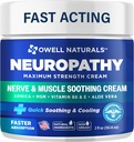 OWELL NATURALS Neuropathy Cream for Foot, Hands, Legs, Toes with Arnica, Vitamin B6, Aloe Vera, MSM - Made in USA