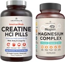 AMANDEAN Magnesium Complex & Premium Creatine HCl Bundle. Branded & Studied. USA-Made CON-CRET. High-Absorption Magnesium Threonate, Glycinate & Malate. Lean Muscle. Energy. Cognition, Memory & Sleep