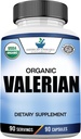 American Standard Supplements Organic Valerian – Vegan, Gluten Free, Non-GMO, 90 Capsules, 90 Servings