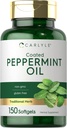 Carlyle Peppermint Oil Capsules | 150 Softgels | Herbal Supplement | Non-GMO, Gluten Free