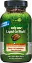 Irwin Naturals Only One Liquid-Gel Multi with Iron - 60 Liquid Softgels - Daily Essential Vitamins, Minerals, Antioxidants, Omega-3s & Green Super Foods