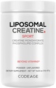 Codeage Liposomal Creatine Powder Supplement - 3-Month Supply - 5000mg Creatine Monohydrate Pre Workout & Post Workouts - Unflavored Creatine, Pure Creatine Powder, Creatinine for Sports - 90 Servings