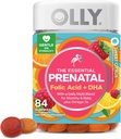 OLLY Essential Prenatal Gummy Multivitamin, Folic Acid, Vitamin D, Omega 3 DHA, Supports Healthy Growth and Brain Development, Citrus Berry - 84 Count