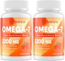 Omega-7 Sea Buckthorn Oil - with Omega-3 EPA/DHA Fish Oil, Cinnamomum, Fenugreek, ALA, Green Tea, Cayenne Pepper, Turmeric, Resveratrol, Black Pepper - Gluten-Free, 2Pack