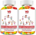 VITA GLOBE Kids Complete Multivitamin Gummies – with Vitamins A, C, D, E, B6 & B12 | Daily Immune, Growth & Wellness Support | Great-Tasting Chewable Supplement for Children – 120 Count (Pack of 2)