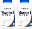 Nutricost Vitamin E 400 IU, 240 Softgel Capsules (2 Bottles)