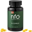 NFO VITAMIN B COMPLEX [90 Tablets] Premium Norwegian High-Potency B-Complex Supplement, Natural Bioavailable Blend of B1, B2, B3, B5, B6, B9 & B12, Advanced Energy & Metabolism Support for Men & Women