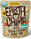 EarthChimp Organic Vegan Protein Powder - with Probiotics - Non GMO, Dairy Free, Non Whey, Plant Based Protein Powder for Women and Men, Gluten Free - 52 Servings 64 Oz (Vanilla)