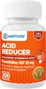 WELMATE - Famotidine Acid Reducer, 20mg - Maximum Strength - Heartburn Relief - Acid Indigestion - Stomach Relief - Works in 15 Minutes, 12 Hour Relief - Generic Medication - Value Size - 300 Tablets