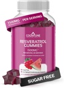 CogniTune Resveratrol Gummies 1500mg - Sugar Free Longevity Gummies for Women & Men - Antioxidant Supplement for Heart Brain Immune Support