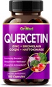 GriMed Quercetin 19,800mg - X15 Power with Zinc, Bromelain, CoQ10 + Nattokinase -Immunity Booster, Powerful Antioxidant (150 Count (Pack of 1))
