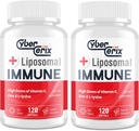 Liposomal Immune Support Supplement for Adults, Complex with L-Lysine 1,500mg, Vitamins, Minerals & Herbal Extracts, Comprehensive Daily Wellness Blend for Men & Women - 240 Capsules