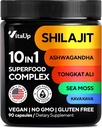 Shilajit Capsules 10 in 1 with Kava Kava - USA Made Himalayan Shilajit for Men with Tongkat Ali, Ashwagandha, Kava Kava for Energy & Immunity Support - 90 Count
