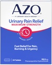 AZO Urinary Pain Relief Maximum Strength, Fast relief of UTI Pain, Burning & Urgency, Targets Source of Pain, #1 Most Trusted Brand, 24 Tablets