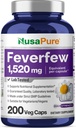 NusaPure Feverfew Extract 4:1 - Suitable for Vegetarian/Vegan, Non - GMO - 1520mg 200 Capsules