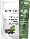 MRM Nutrition Organic Elderberry Fruit Powder | Superfoods | Immune superberry | Antioxidants + Fiber | Vegan + Gluten-Free | 45 Servings