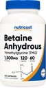 Nutricost Betaine Anhydrous Capsules 1500mg, 60 Servings - Gluten Free, Non-GMO, 750mg Per Cap, 120 Capsules