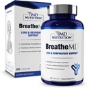 1MD Nutrition BreatheMD | Lung and Respiratory Support Supplement | Promotes a Healthy Immune System | with Elderberry, Chromium, and NAC | 60 Ct.