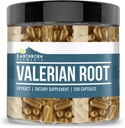 Earthborn Elements Valerian Root 200 Capsules, Pure & Undiluted, No Additives