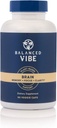Balanced Vibe Brain Formula | Organic Plant-Based Nootropic for Focus, Clarity & Memory | Organic Lion’s Mane, Ginkgo, Bacopa, Rhodiola, Gotu Kola | Vegan Capsules | 30 Day Supply