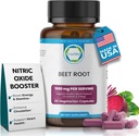 Organic Beetroot Capsules – 1500mg Beet Root Supplements for Blood Pressure, Energy & Circulation Support | Natural Beet Supplement, Stamina & Endurance | Non-GMO, Vegan, 60 Capsules, USA Made