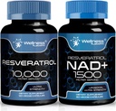 WELLNESS LABSRX Resveratrol Capsules 10000 - NAD+ Supplement Capsules 1500mg