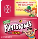 Flintstones Chewable Kids Vitamins with Iron, Multivitamin for Kids & Toddlers with Vitamin D, Vitamin C & more, 60 Count (Pack of 1)