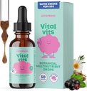 JoySpring Vital Vits - Kids Liquid Multivitamin - 1 fl oz (30 Servings) | Herbal Liquid Vitamins for Kids | Natural Flavor | Toddler Multivitamin with Elderberry, Spirulina, and More
