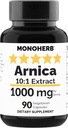 MONOHERB Arnica Extract 1000 mg - 90 Vegetarian Capsules