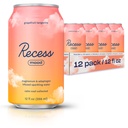 Recess Mood Magnesium & Adaptogen Drink, Relaxation Beverage, 12 ounce (Grapefruit Tangerine, 12 pack)