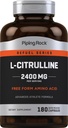 Piping Rock L Citrulline Supplement for Men and Women | 2400mg | 180 Capsules | Free Form Amino Acid | Non-GMO, Gluten Free
