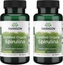 Swanson Certified Organic Spirulina 500 mg 180 Tabs (2 Pack)
