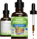 Pet Wellbeing Thyroid Support Silver for Dogs - Holistic Energy & Metabolism Support with Ashwagandha & Forskohlii, Canine Thyroid Supplement - NASC Certified & Vet-Formulated - 2 oz Liquid Formula
