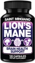 Lion's Mane Mushroom Supplement | 120 Capsules: Alpha Brain Enhancement of Cognitive Clarity, Focus with Our Specialty Blend 4 Mushroom Mycelium Formula